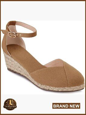 Closed Toe Wedge Espadrilles Sandals Ankle Strap Casual Summer Platform Shoes